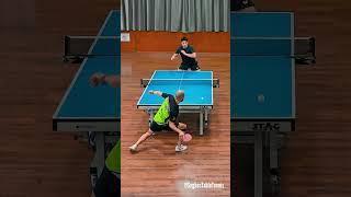 Slowmotion Table Tennis  Chop block