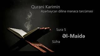 5. Əl-Maidə surəsi | Qurani Kərimin Azərbaycan dilinə mənaca tərcüməsi