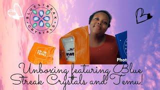 Unboxing Ft Bluestreak Crystals and Temu!!!!