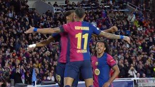 Raphinha Goal, Lamine Yamal Amazing Assist, Barcelona vs Benfica Highlights, Champions League 2025