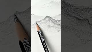 An easy PENCIL Bob Ross-style  'scape