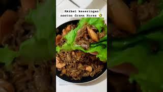 Kalo pas punya selada dan beef slice jadi dibikin "ssam" gini  tapi memang enaaaak  #ssam #beef