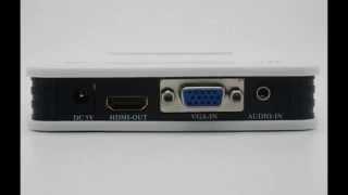 PC laptop VGA to HDMI HDTV converter Conversor with 3 5mm audio input up to 1080p