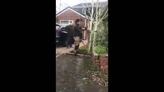 Tree surgeons cut down whole tree instead of trimming it. Customer goes berserk