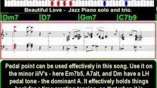 'Beautiful Love' lesson - solo and trio jazz piano