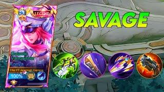 FULL ROTATION JUNGLE FREYA NO CUT GAMEPLAY ( EASY SAVAGE?? ) FREYA BEST BUILD 2024 - MLBB