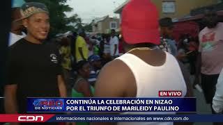 Continúa la celebración en Nizao por el triunfo de Marileidy Paulino