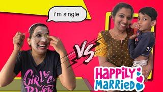 Bachelor Vs Married  #ponnuannamanu #married #single