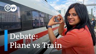 What's the better option to travel within Germany: Plane or train? | Traveling green and effective