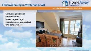 Westerland: Exklusiv gelegenes Ferienhaus in bevorzugter Lage, strandnah - FeWo-direkt.de Video