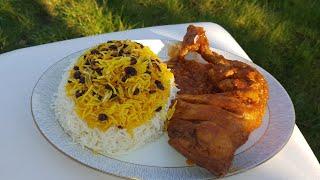 Zereshk Chalaw With ChickenQurma Recipe/Delicious/طرزتهیه زرشک چلو با قورمه مرغ/AshpazibadunyaiKabul