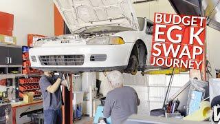 Cheapest K Swap Civic to K23 Turbo Power Budget EG: MEGA EPISODE