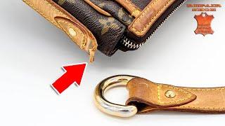 ASMR Repair a leather bag Louis Vuitton restoration