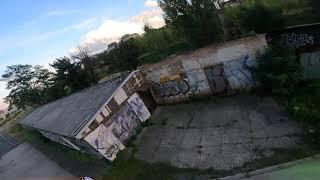 FPV drone following train in tunnel