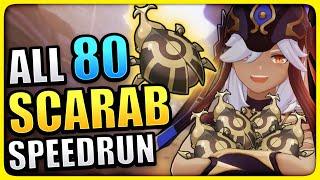ALL 80 Scarab Locations EFFICIENT & FAST ROUTE Genshin Impact Cyno Ascension Material