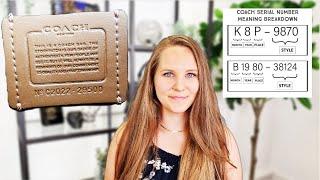 Coach Serial Number Guide | Coach Bag Number Meaning | Coach Authenticity Check Style Number