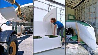 Container to Cabin Top: Time Lapse of Building Our Catamaran's Hull & Bulkheads (MJ Sailing - Ep 348