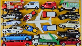 New Toy Car Video | Truck, Police Car, Limousine, and Airplane | Diecast Car Collection