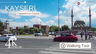 4K Kayseri City Center Walking Tour | Turkey Walk 2023