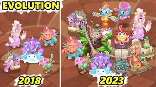 Celestial Island Evolution - Update 1-9 Full Songs | My Singing Monsters