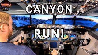 Flying a Boeing 737 through Alta Canyon | MSFS