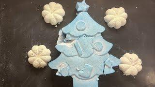 Dusty Blue Christmas Tree + Cornstarch Crunchies | Happy Birthday Natalie! | Gym Chalk ASMR