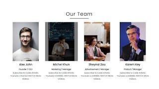 How To Make Website Team Member Section Using HTML CSS And Bootstrap