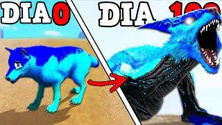 O PEQUENO LOBO ÓRFÃO EVOLUIU PARA O GIGANTE DRAGÃO LOBO GODZILLA DE GELO! SOBREVIVI 100 DIAS ARK!