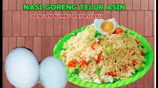 PERDANA NYOBAIN BIKIN NASI GORENG TELUR ASIN +BUMBU RAHASIAKU,TERNYATA ENAKK ...!