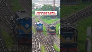 Parallel Run of Broad Gauge & Meter Gauge Locomotive