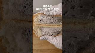 제주우유 쿠키앤크림가득한 세븐일레븐 생크림빵 근황은? #conveniencestore