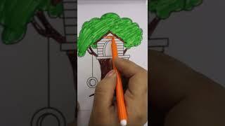 How to Draw TreeHouse #KidsTube