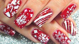 Christmas Nails: Snowflakes & Candy Cane DIY | ImGirlYouDontKnow