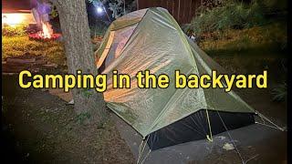 Camping Out in the backyard #backyardcamping #campfire #campfirecooking #fun #seniorcamping