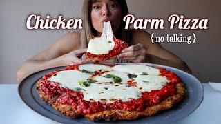 Chicken Parmesan "Pizza" MUKBANG | No Talking (Talking Removed)