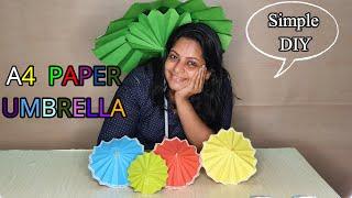 A4 Paper Umbrella|DIY |SIMPLE CRAFTS|A4 Paper Craft Ideas|A4 Paper Craft|How to make A4 Paper Craft