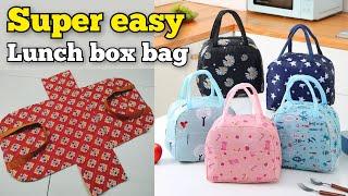 SUPER EASY- LUNCH BOX BAG / PICNIC BAG making at home / handbag / bag cutting and stitching / purse