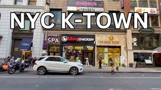 Virtual New York City Walking Tour of Koreatown & Midtown Manhattan | 4K