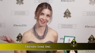 Trendy Lime Inc. wins in the 2016 Stevie® Awards for Women in Business