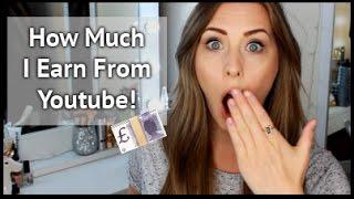 How Much I Earn From Youtube in £££!!! | xameliax