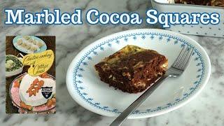 Marbled Cocoa Squares - VINTAGE DESSERTS! Cooking the Books