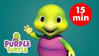 Nursery Rhymes + more | Eeny Meeny Miny Moe | Purple Turtle Kids Songs