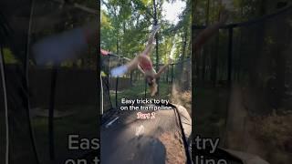 EASY TRICKS TO TRY ON THE TRAMPOLINE! #shorts