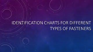 Identification Charts for Different Types of Fasteners