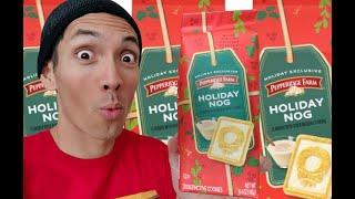 Holiday Snacks are upon us! - Trying Pepperidge Farm Holiday Nog cookies! - AndrewEatsAll