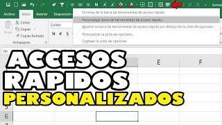 Barra de Acceso rapido Excel | Como personalizar barra de herramientas de acceso rapido