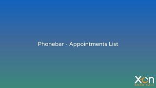 Phonebar - Appointments List Webinar