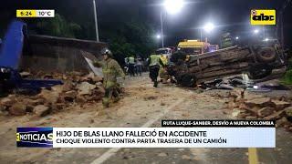 Así fue el accidente en el que falleció el hijo del exsenador Blas Llano
