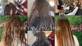 Detangling Matted Hair in just 2 hours | Hair Detangling Salon