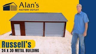 24x30 Metal Barn & Building with 2 Bay Doors Walkthrough